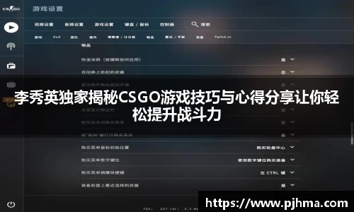李秀英独家揭秘CSGO游戏技巧与心得分享让你轻松提升战斗力
